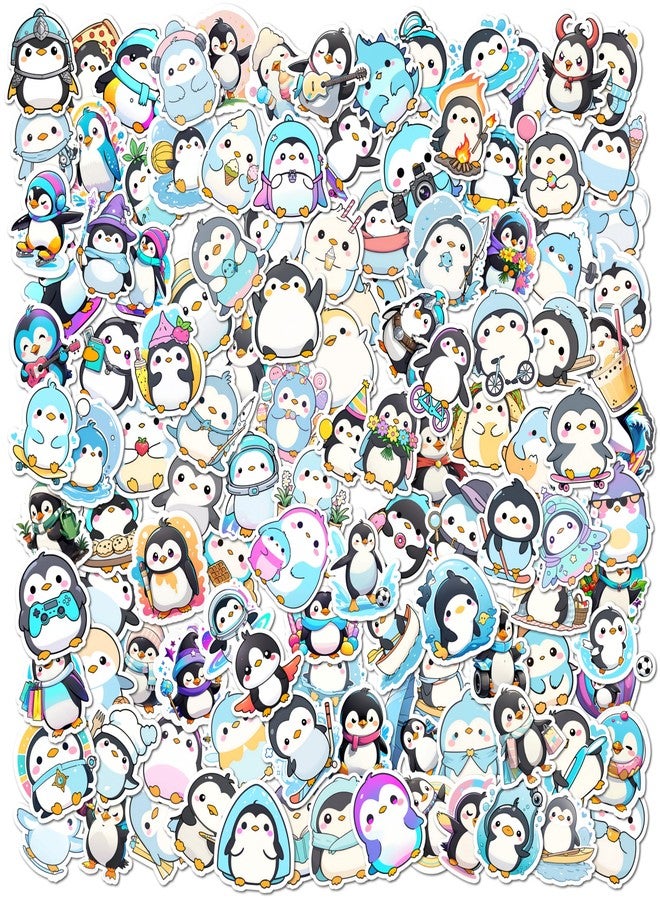 EXO DECOR Cute Penguin Stickers - 120 PCS Animals Aesthetic Stickers for Laptops, Guitars, Phones, Pads, Skateboards, Bicycles, Motorcycles, Helmets - Waterproof_1143 A - Image 1